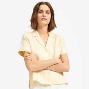 Everlane Linen Notch Short Sleeve Shirt nwt